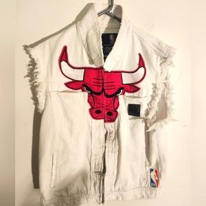 Heritage America Chicago Bulls sleeveless jeand fullzipper jacket size XXL